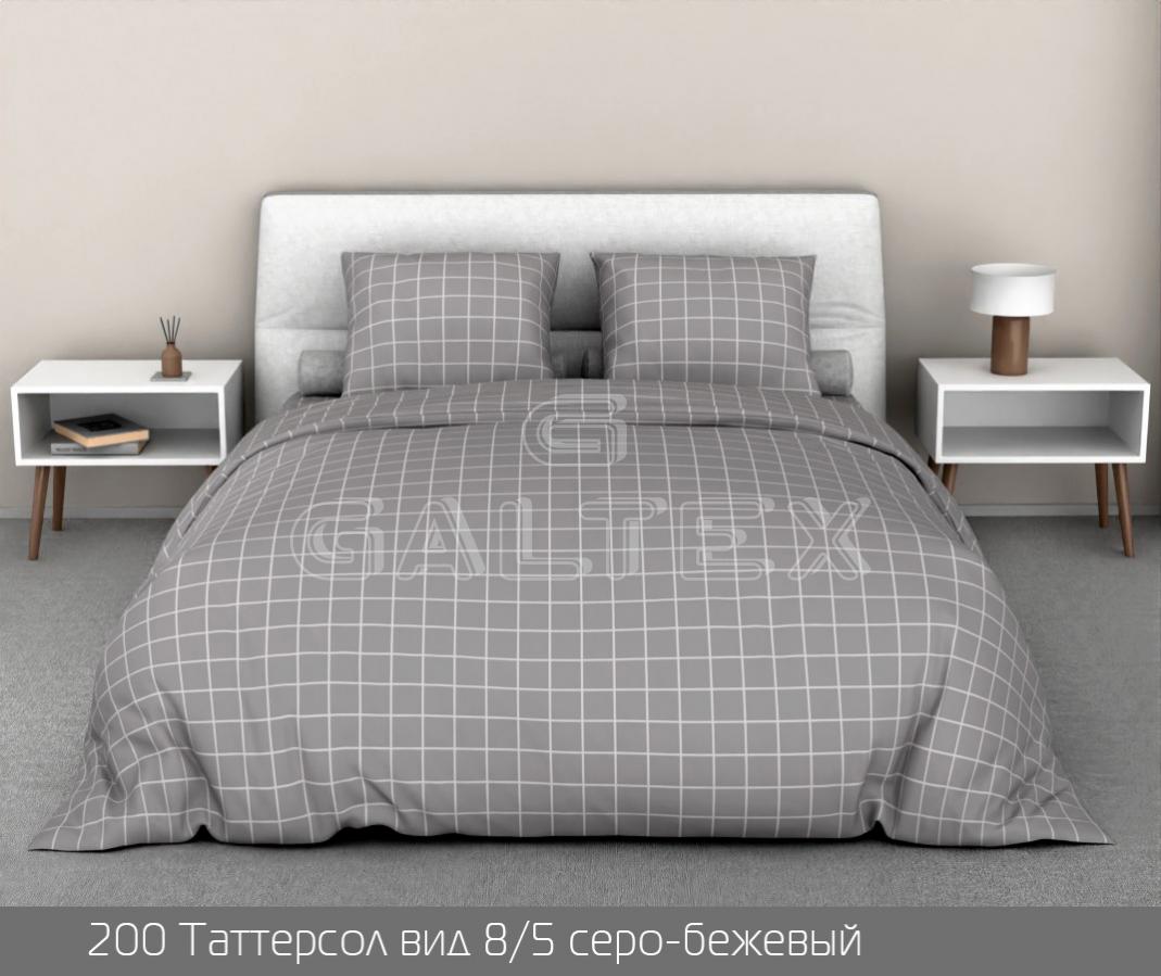 Бязь 220 см ,рис. " Таттерсол серо-бежевый", мерный лоскут ,рулон (м)